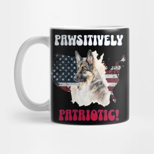 4th of July Independence Day Patriotic German Shepard Funny Design for Dog Lovers Mug